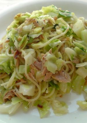 香ばしい!ツナとキャベツのパスタ-レシピのメイン写真