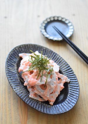 シャキシャキれんこんのたらマヨ和え♪-レシピのメイン写真