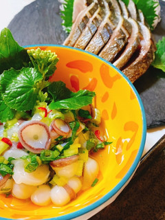 【旬の花ワサビ】タコワサ【ミズダコ】-レシピのメイン写真