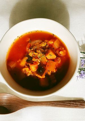 発芽玄米のミネストローネ-レシピのメイン写真