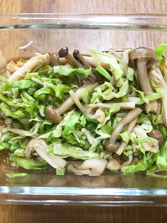 レンジでキャベツときのこの醤油煮-レシピのメイン写真