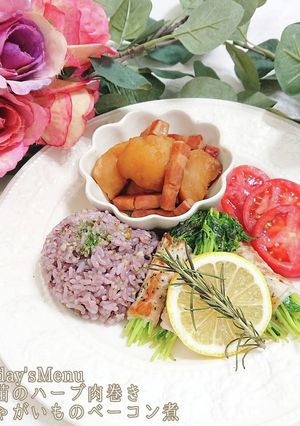 【簡単】調味料1つ！豆苗のハーブ肉巻き-レシピのメイン写真