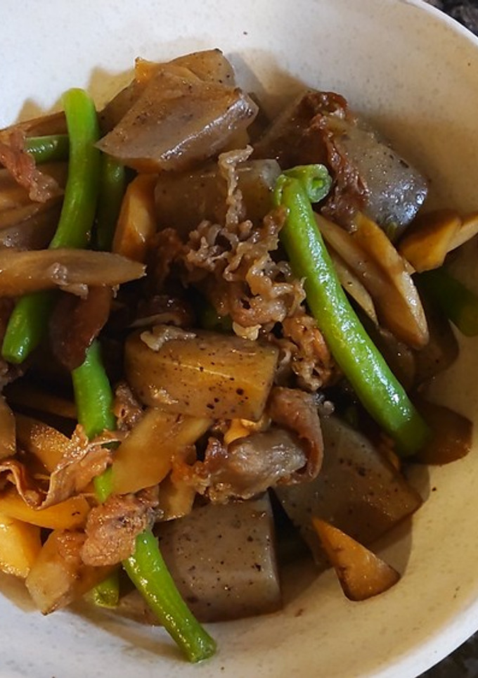 牛肉とごぼうとコンニャクのしぐれ煮-レシピのメイン写真