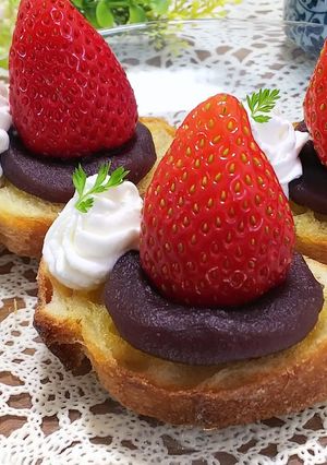 いちごあんバタートースト☆時々ホイップ☆-レシピのメイン写真
