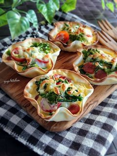 餃子の皮で簡単☆菜の花キッシュ。-レシピのメイン写真