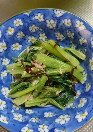簡単・小松菜のツナ塩昆布和え-レシピのメイン写真