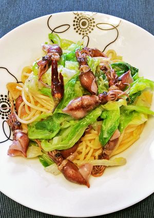 春キャベツとホタルイカのパスタ-レシピのメイン写真