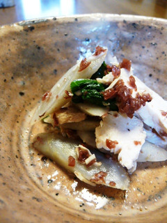 茹で鶏とごぼうの梅和え-レシピのメイン写真