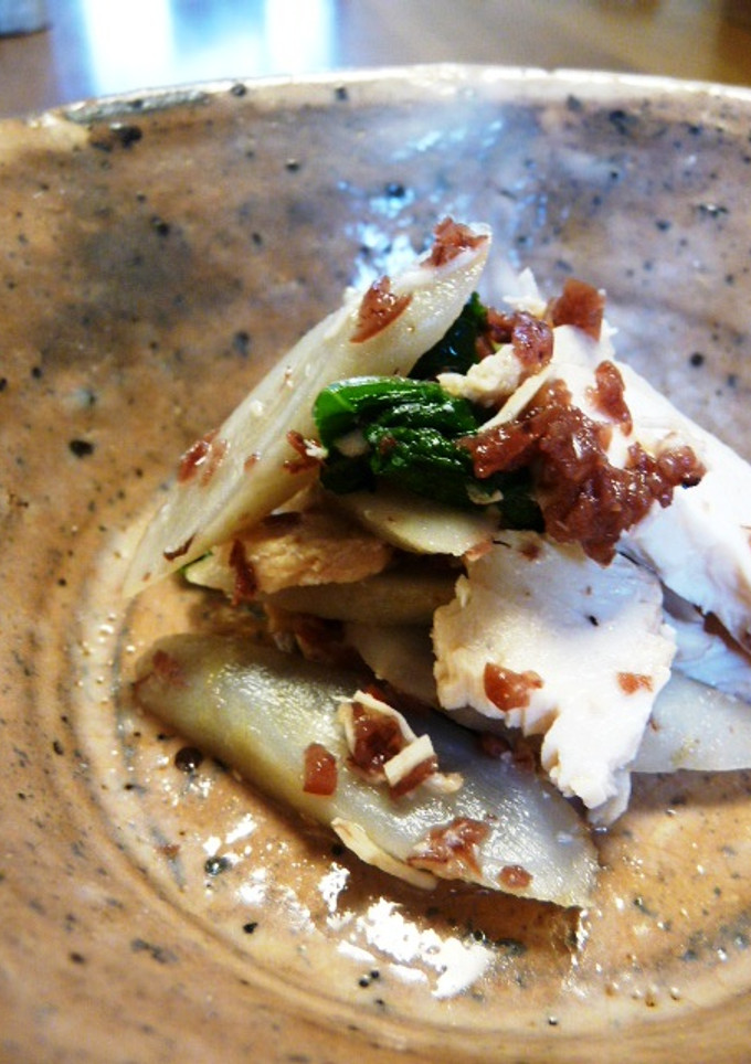 茹で鶏とごぼうの梅和え-レシピのメイン写真