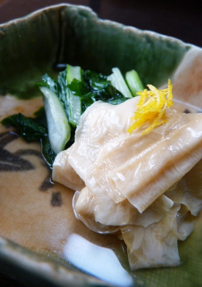 ゆばと青菜の煮浸し-レシピのメイン写真