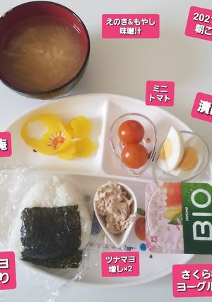 初、ツナマヨおにぎり、漬けたまご♡-レシピのメイン写真