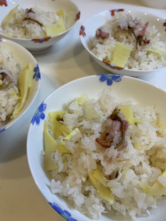 桜と筍ご飯しらす和え-レシピのメイン写真