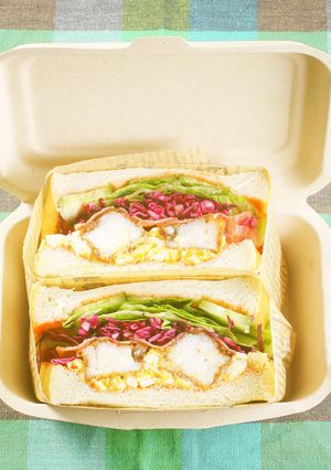 野菜たっぷりアンコウサンドイッチ-レシピのメイン写真