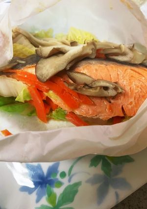 超簡単レンジで鮭の包み焼き-レシピのメイン写真