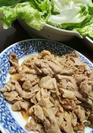 手早く手抜き、焼き肉のたれ豚肉レタス巻き-レシピのメイン写真