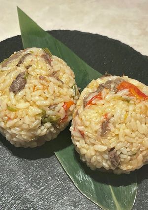 ラムのトマト煮込みおむすび　ハシュラマ風-レシピのメイン写真
