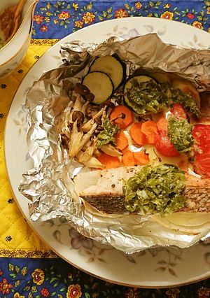 真鯛の洋風ホイル焼き⭐葱マヨソースがけ-レシピのメイン写真