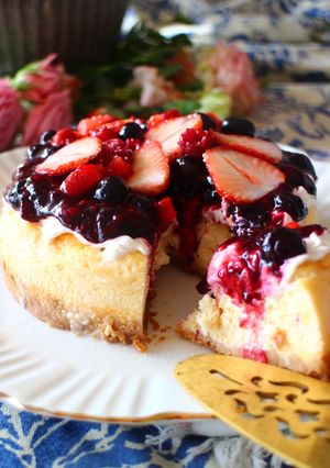 しっとり♡3種のカスタードチーズケーキ-レシピのメイン写真