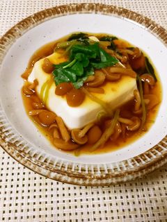豆腐のあったかなめこ餡かけ-レシピのメイン写真