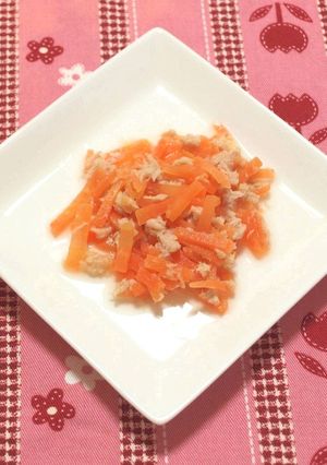 【離乳食後期】にんじんとツナの炒め煮-レシピのメイン写真