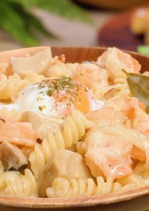 余ったシチューで作る☆簡単カルボナーラ-レシピのメイン写真