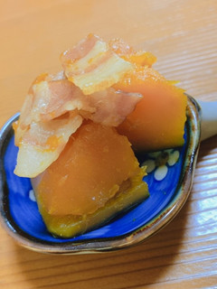 ほっこり〜かぼちゃとベーコンの和風煮-レシピのメイン写真