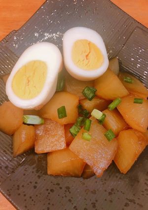 レンジ加熱で時短☆トロトロ大根と卵の煮物-レシピのメイン写真