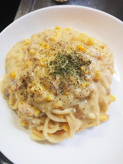 コーンスープの素でパスタ-レシピのメイン写真