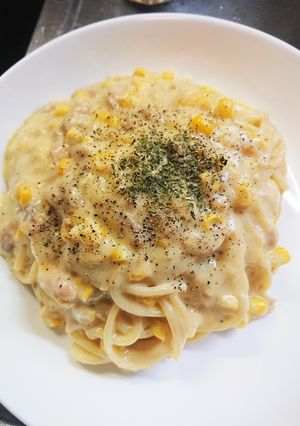 コーンスープの素でパスタ-レシピのメイン写真