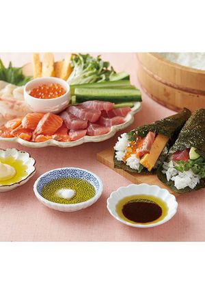 オリーブオイルで食べる手巻き寿司-レシピのメイン写真