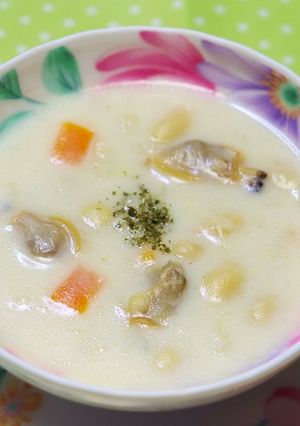 アサリと大豆のクラムチャウダー-レシピのメイン写真
