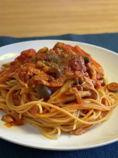 簡単美味しい!きのこのトマトソースパスタ-レシピのメイン写真