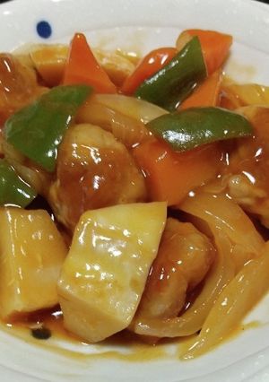 節約　簡単 豚こまで作る揚げない本格酢豚-レシピのメイン写真
