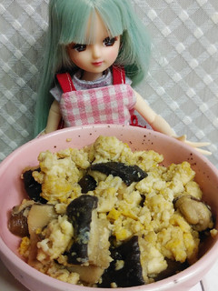 リカちゃん♡椎茸と卵煎り豆腐-レシピのメイン写真