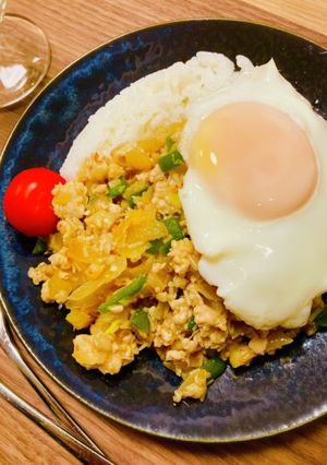 オイスターなし！きのこ入りガパオライス-レシピのメイン写真