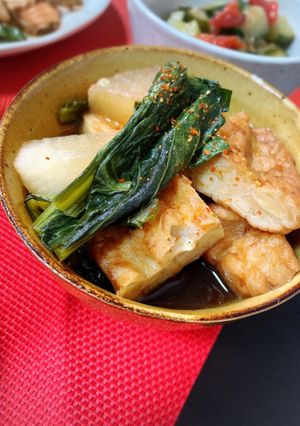 たこ天と小松菜の煮物-レシピのメイン写真