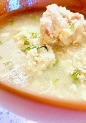 ふわふわ♡梅しそ豆腐団子おろしスープ♡-レシピのメイン写真