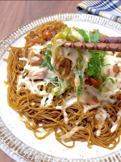 簡単★大葉香るチーズ焼きそば★ランチに-レシピのメイン写真