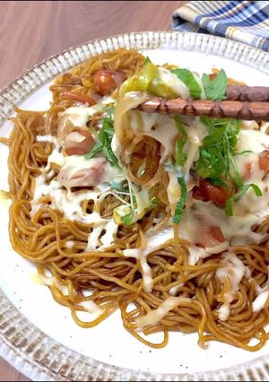 簡単★大葉香るチーズ焼きそば★ランチに-レシピのメイン写真