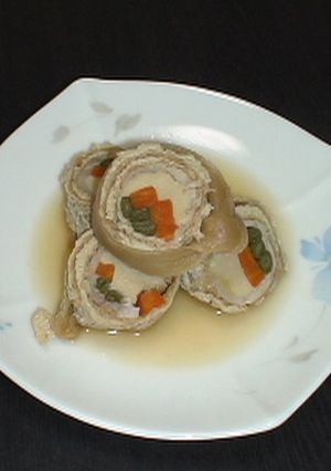 こうや豆腐の巻き巻き煮-レシピのメイン写真