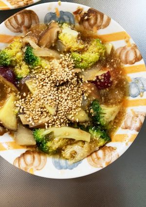 根菜ブロッコリー和ドレ炒め味温野菜サラダ-レシピのメイン写真