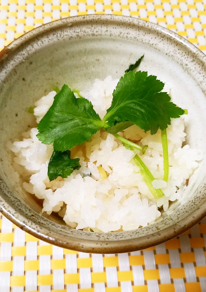 香り爽やか♫生姜と三つ葉の炊き込みご飯-レシピのメイン写真