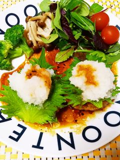 簡単和風ハンバーグ♡照り焼きソース-レシピのメイン写真
