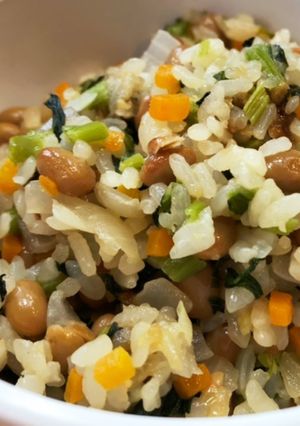 【幼児食】納豆炒飯-レシピのメイン写真