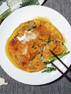 簡単おかず!ニラ玉の鶏ガラ醤油餡掛け-レシピのメイン写真