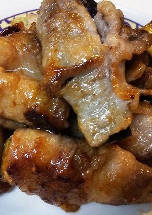 豚なす巻き ガーリック醤油味-レシピのメイン写真