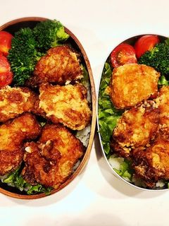 のっけ弁当(唐揚げ弁当)-レシピのメイン写真