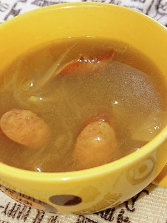 新玉ねぎとウインナのカレー風味スープ-レシピのメイン写真