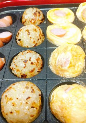 超簡単！　タコ焼き器で作る、タマネギ餅-レシピのメイン写真