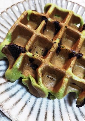 HMで抹茶ワッフル☆チョコ入り-レシピのメイン写真